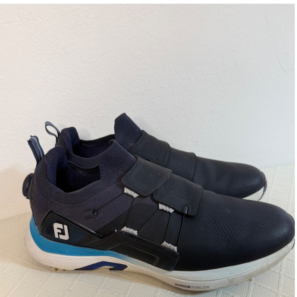 FootJoy HyperFlex BOA‎ Golf Shoes Mens 12 Navy Blue Spiked Waterproof 55456